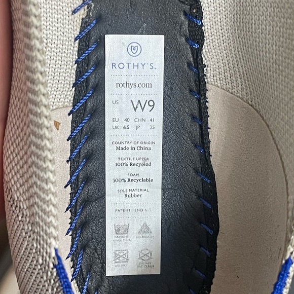 ROTHY'S The Flat Women's Size US W9 Begonia grey round toe slip on ballet shoes - Picture 13 of 13